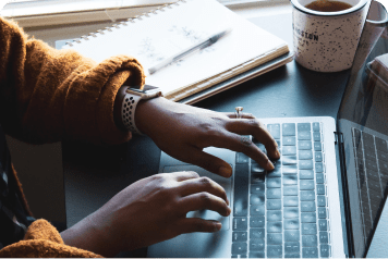 Hands on a keyboard