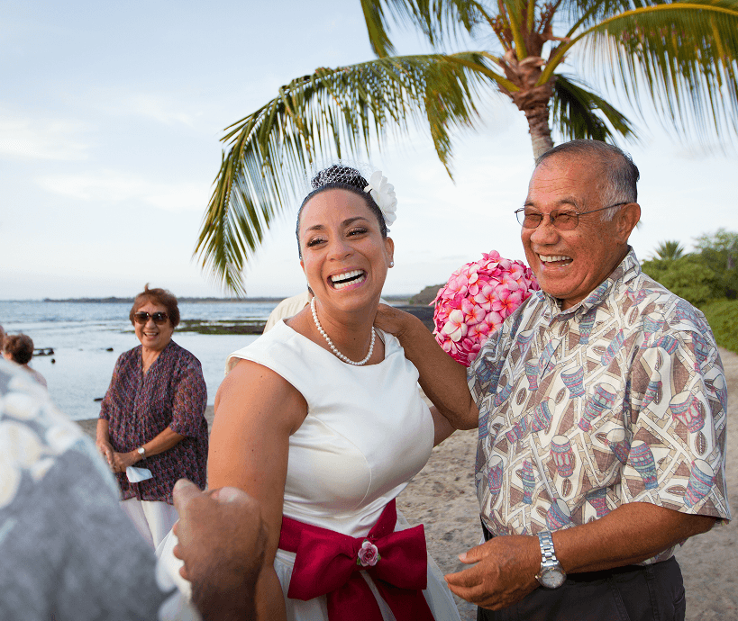 A father celebrating his daughter's wedding day